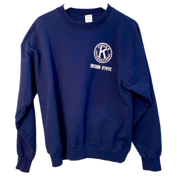 OREGON STATE Circle K International Blue Graphic Logo Crewneck Thick Sweatshirt. - Picture 1 of 9